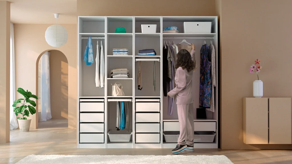 IKEA PAX Wardrobe Combination, White